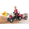 Minamas traktorius su priekaba ir kaušu - vaikams nuo 3 iki 8 metų | rollyJunior RT | Rolly Toys